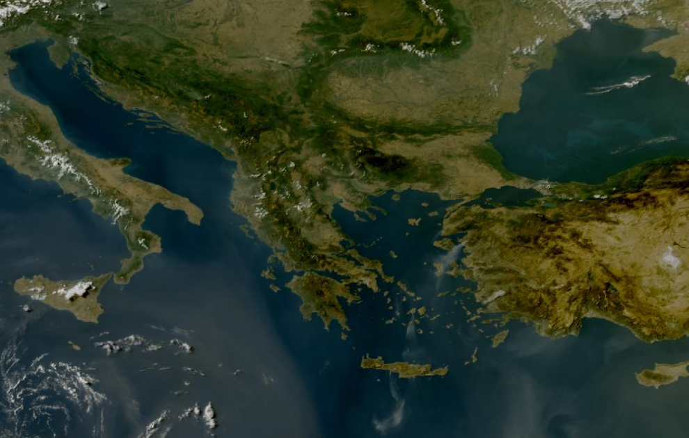 Τελευταία δορυφορική εικόνα νεφοκάλυψης