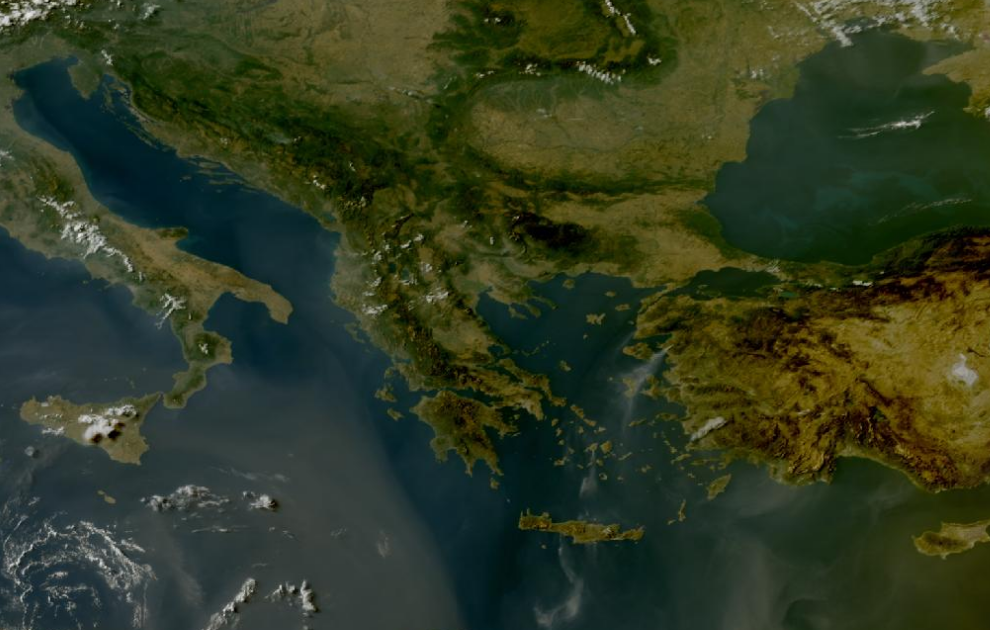 Τελευταία δορυφορική εικόνα νεφοκάλυψης