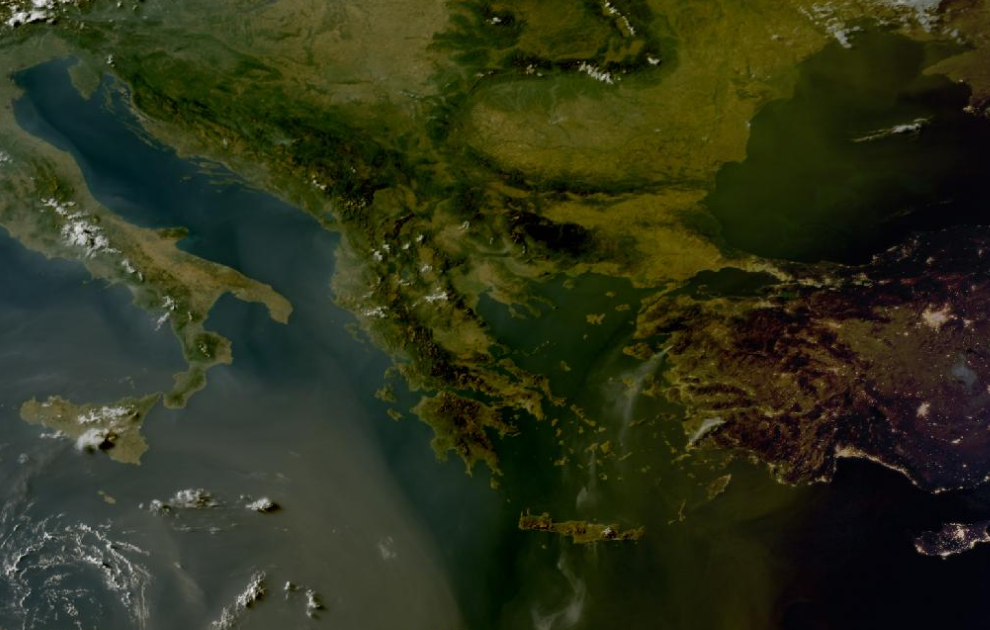 Τελευταία δορυφορική εικόνα νεφοκάλυψης