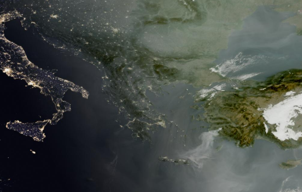 Τελευταία δορυφορική εικόνα νεφοκάλυψης