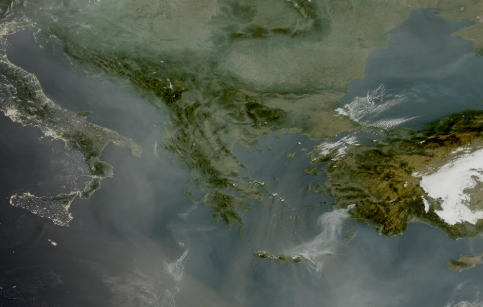 Τελευταία δορυφορική εικόνα νεφοκάλυψης