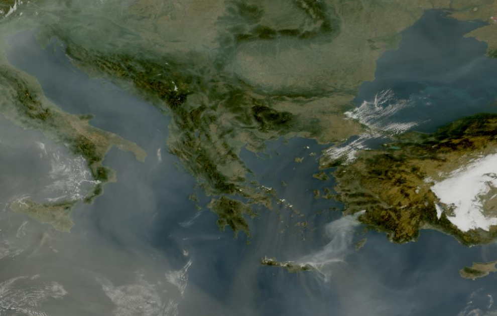 Τελευταία δορυφορική εικόνα νεφοκάλυψης