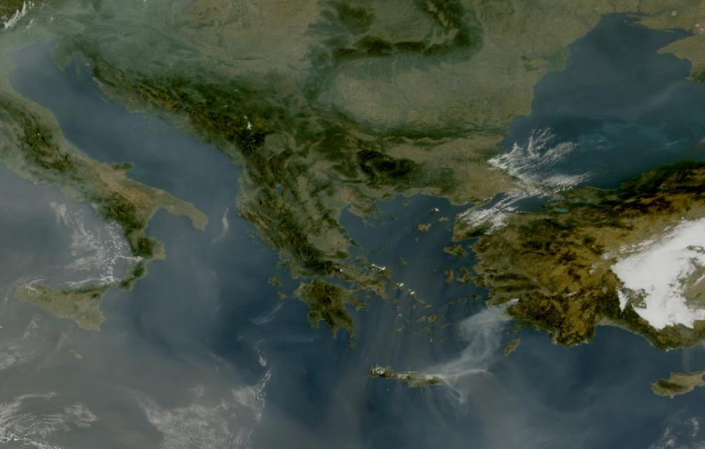 Τελευταία δορυφορική εικόνα νεφοκάλυψης