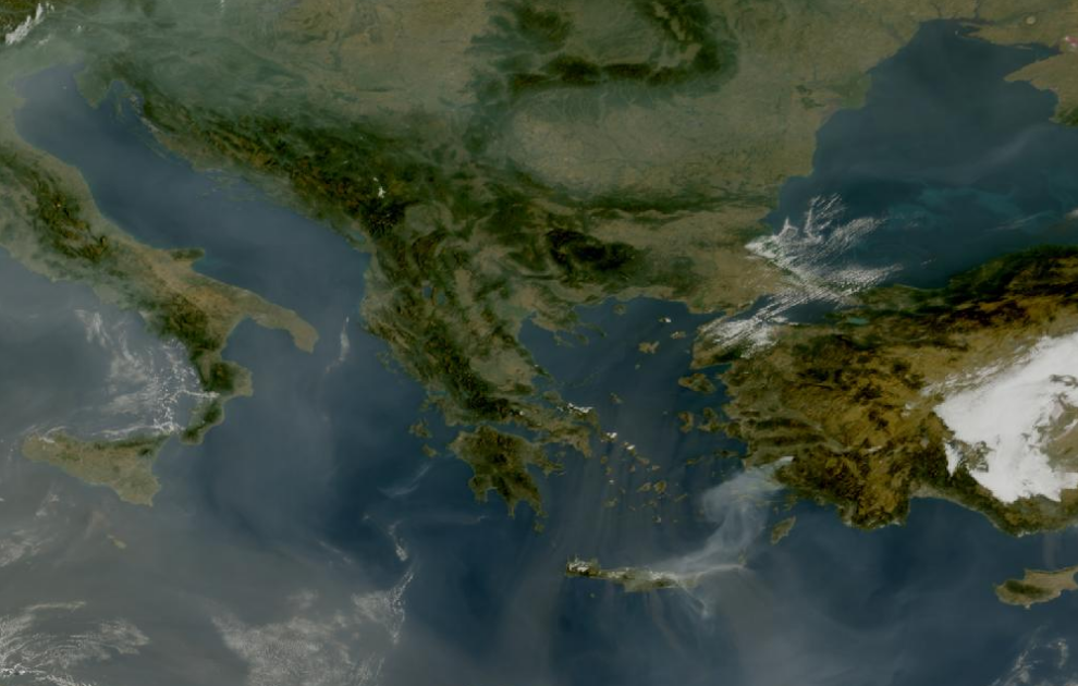Τελευταία δορυφορική εικόνα νεφοκάλυψης