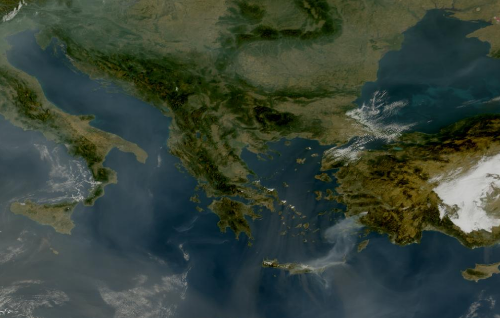 Τελευταία δορυφορική εικόνα νεφοκάλυψης