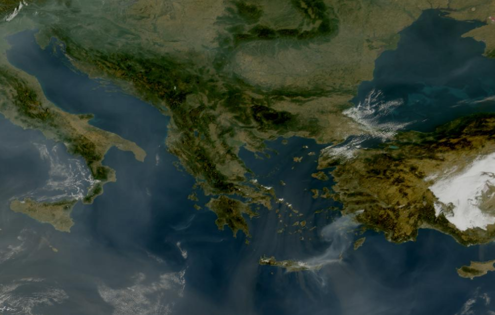 Τελευταία δορυφορική εικόνα νεφοκάλυψης