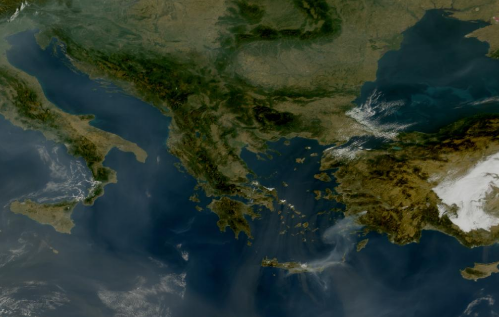 Τελευταία δορυφορική εικόνα νεφοκάλυψης