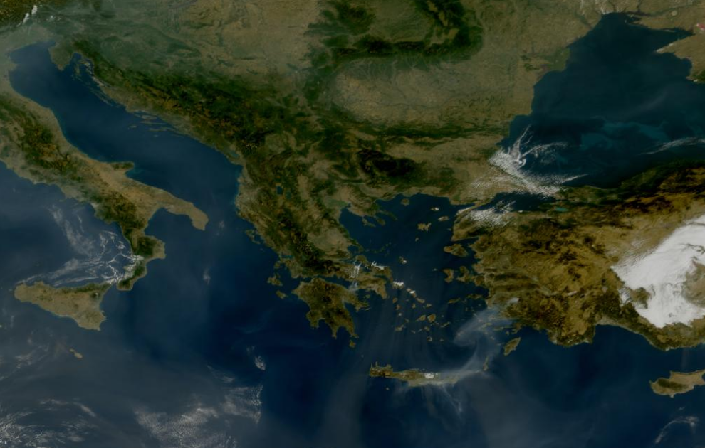 Τελευταία δορυφορική εικόνα νεφοκάλυψης