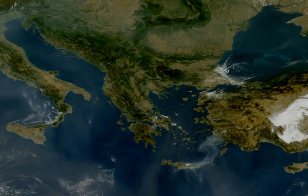 Τελευταία δορυφορική εικόνα νεφοκάλυψης