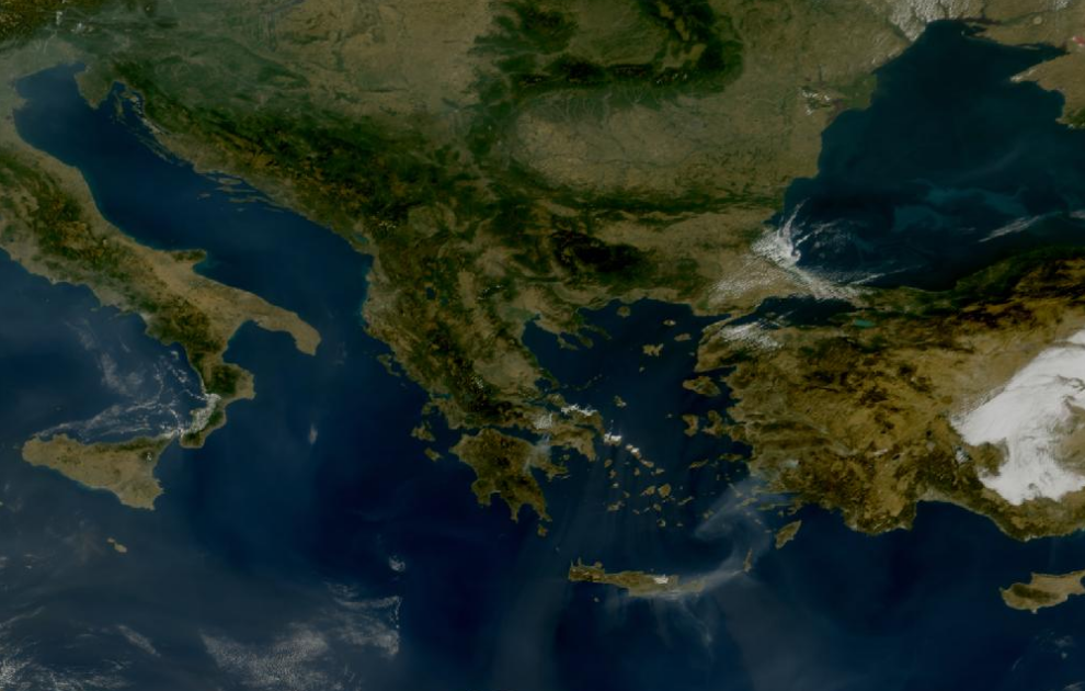 Τελευταία δορυφορική εικόνα νεφοκάλυψης
