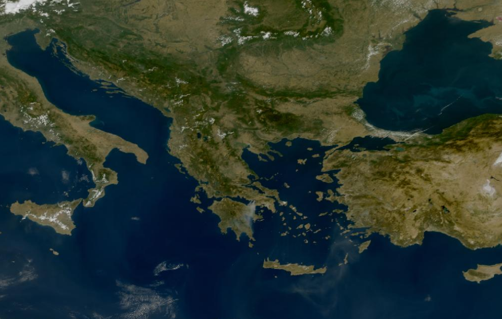 Τελευταία δορυφορική εικόνα νεφοκάλυψης