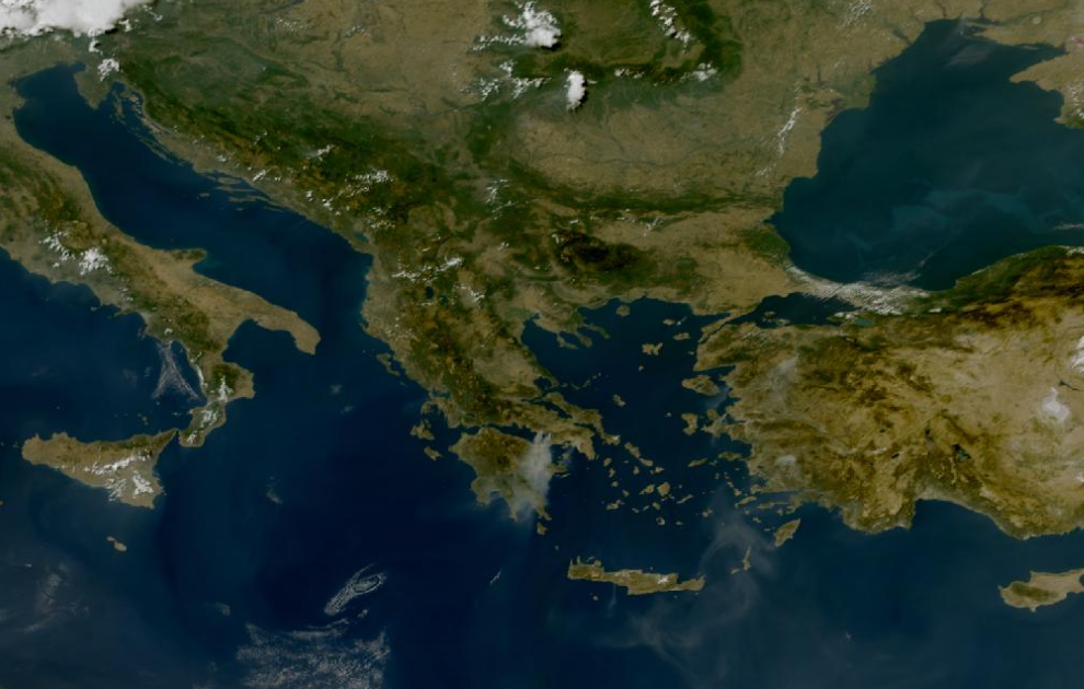 Τελευταία δορυφορική εικόνα νεφοκάλυψης