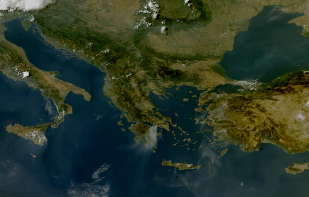 Τελευταία δορυφορική εικόνα νεφοκάλυψης