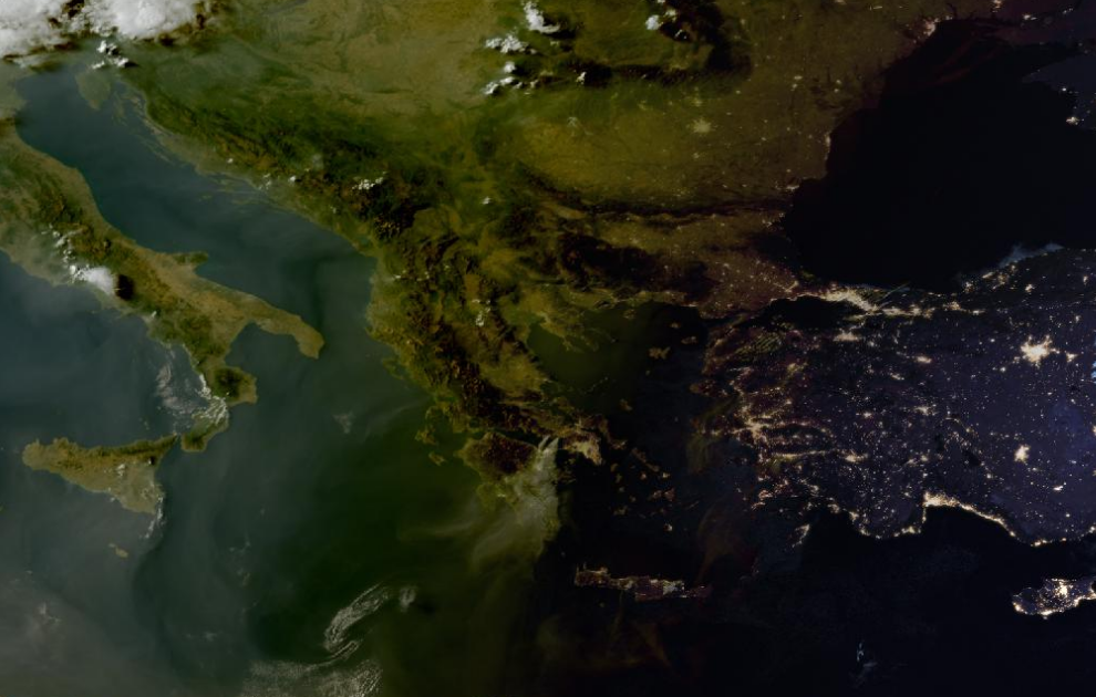 Τελευταία δορυφορική εικόνα νεφοκάλυψης
