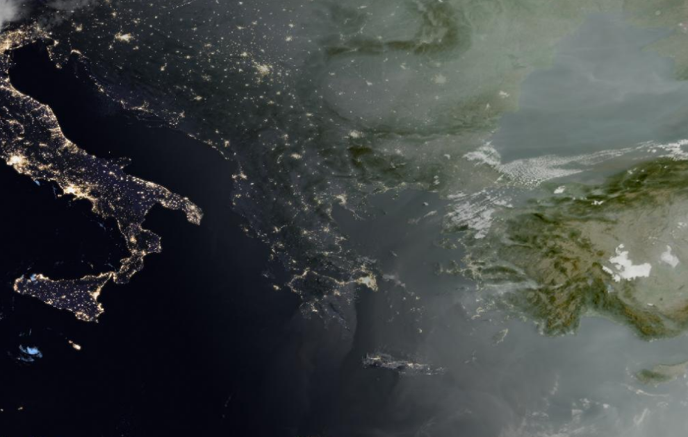 Τελευταία δορυφορική εικόνα νεφοκάλυψης