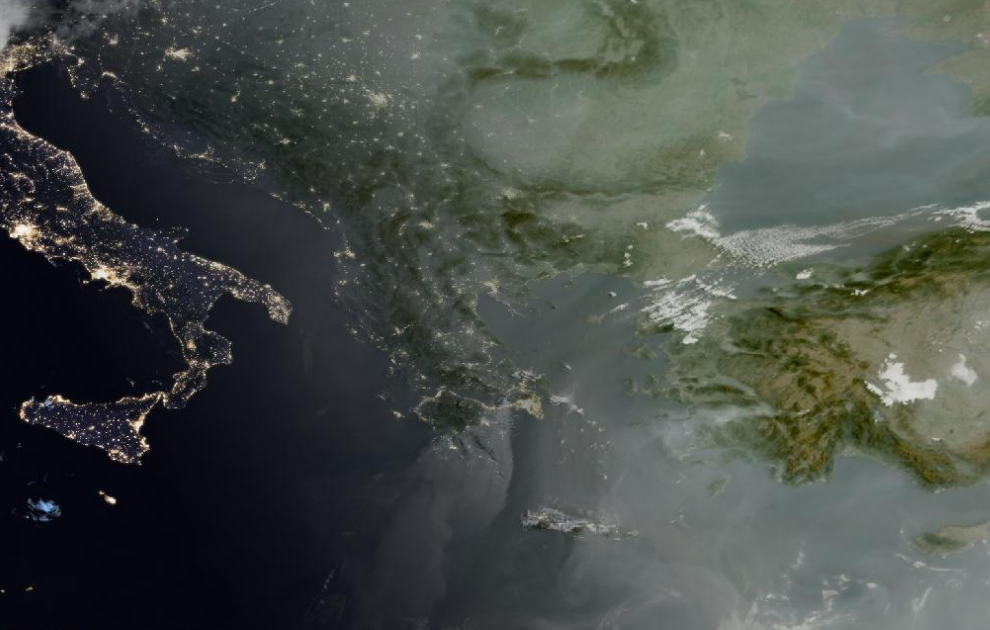 Τελευταία δορυφορική εικόνα νεφοκάλυψης