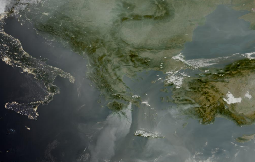 Τελευταία δορυφορική εικόνα νεφοκάλυψης