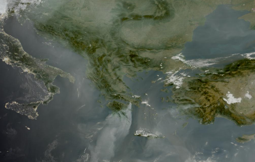 Τελευταία δορυφορική εικόνα νεφοκάλυψης