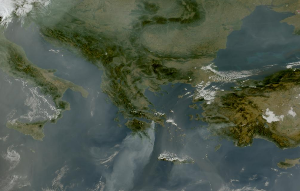 Τελευταία δορυφορική εικόνα νεφοκάλυψης