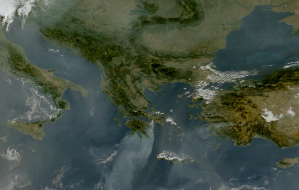 Τελευταία δορυφορική εικόνα νεφοκάλυψης