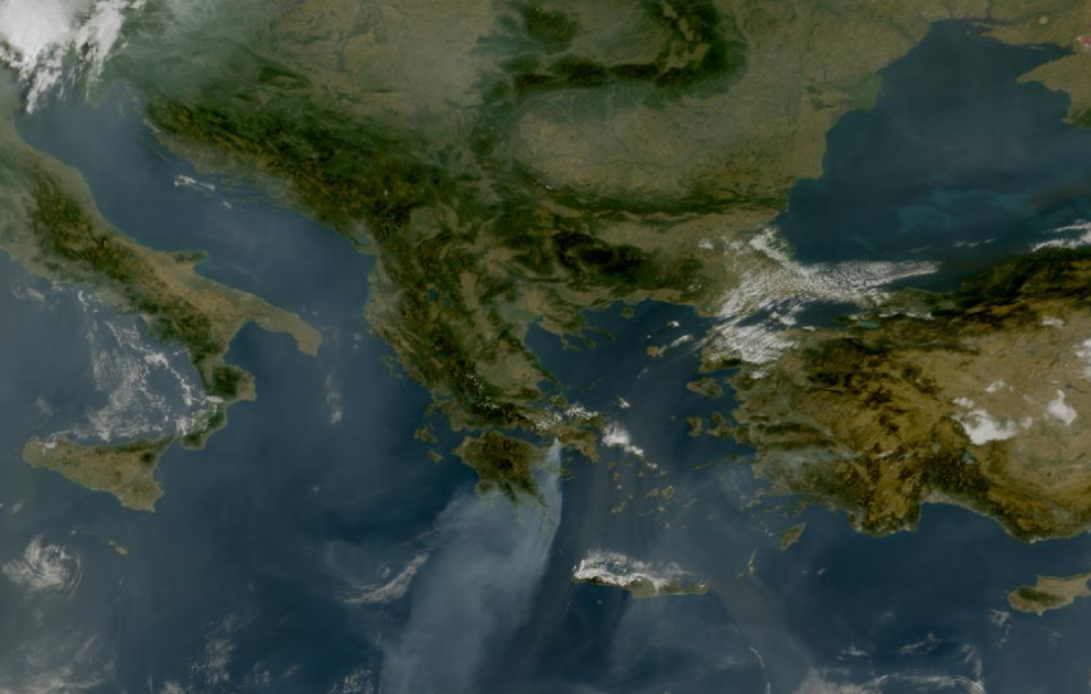 Τελευταία δορυφορική εικόνα νεφοκάλυψης