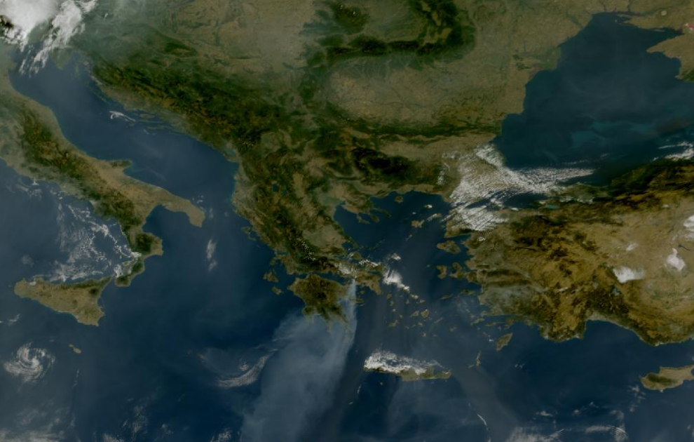 Τελευταία δορυφορική εικόνα νεφοκάλυψης