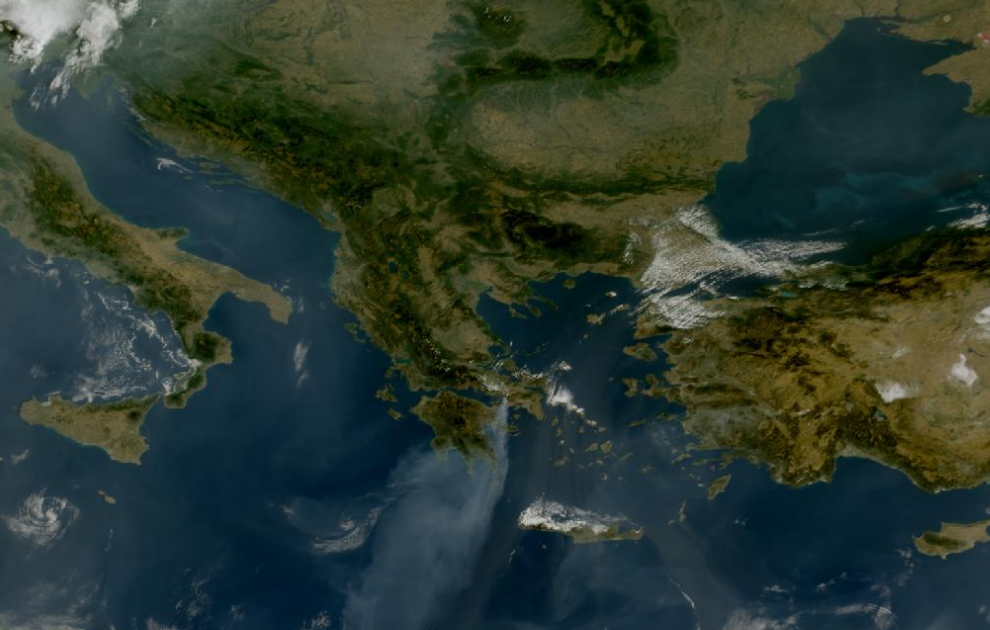 Τελευταία δορυφορική εικόνα νεφοκάλυψης