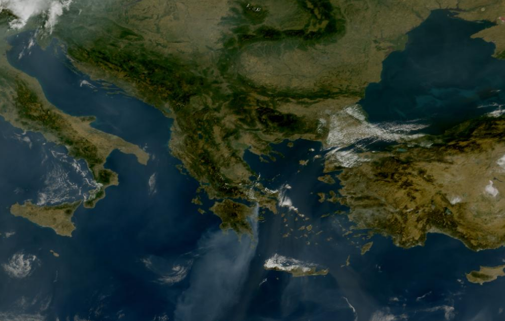 Τελευταία δορυφορική εικόνα νεφοκάλυψης