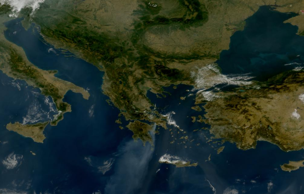 Τελευταία δορυφορική εικόνα νεφοκάλυψης
