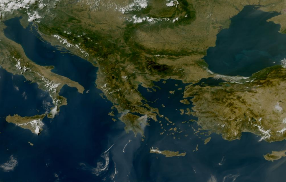 Τελευταία δορυφορική εικόνα νεφοκάλυψης