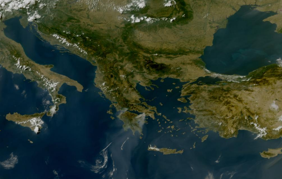 Τελευταία δορυφορική εικόνα νεφοκάλυψης