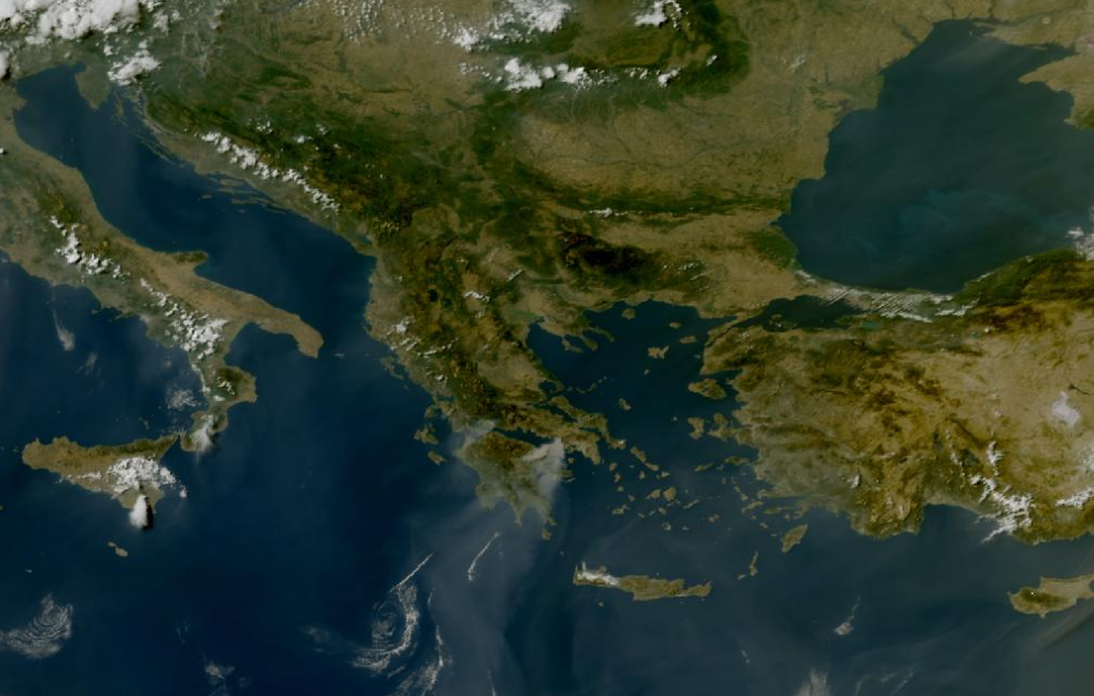 Τελευταία δορυφορική εικόνα νεφοκάλυψης