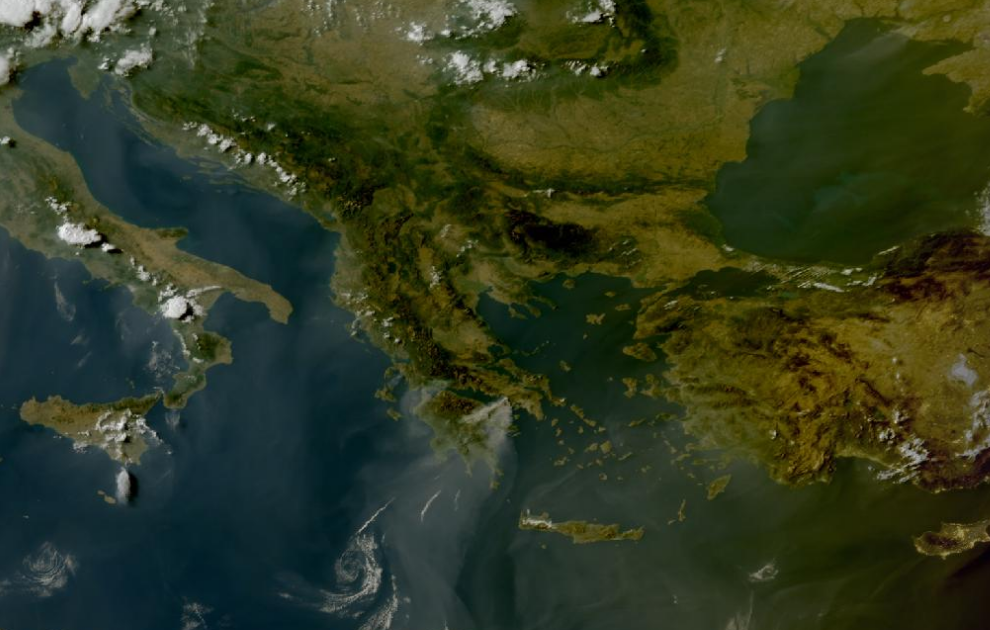 Τελευταία δορυφορική εικόνα νεφοκάλυψης