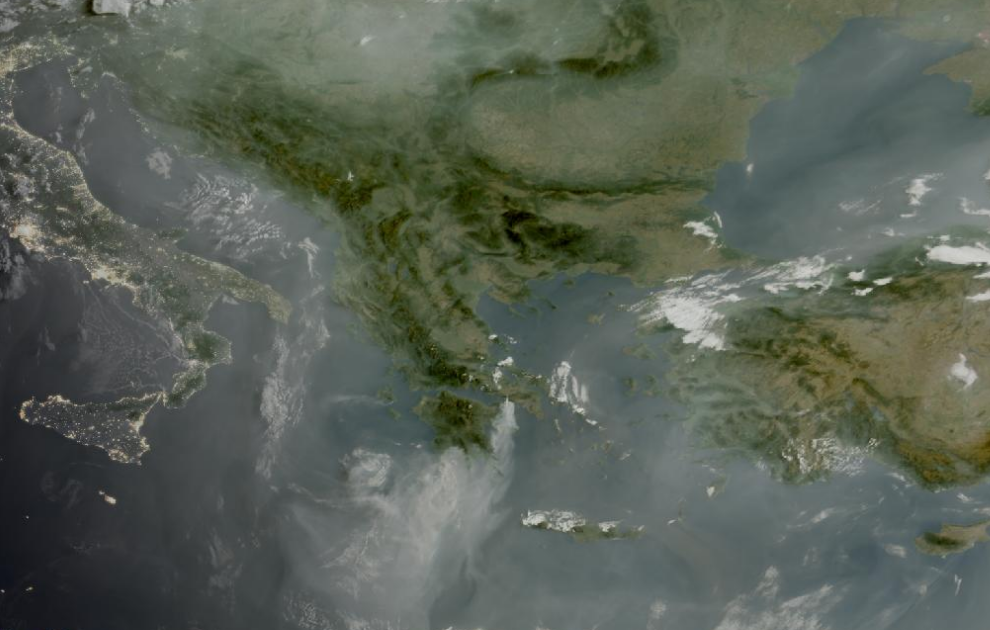 Τελευταία δορυφορική εικόνα νεφοκάλυψης