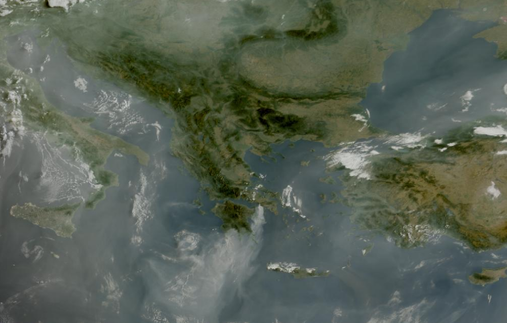 Τελευταία δορυφορική εικόνα νεφοκάλυψης
