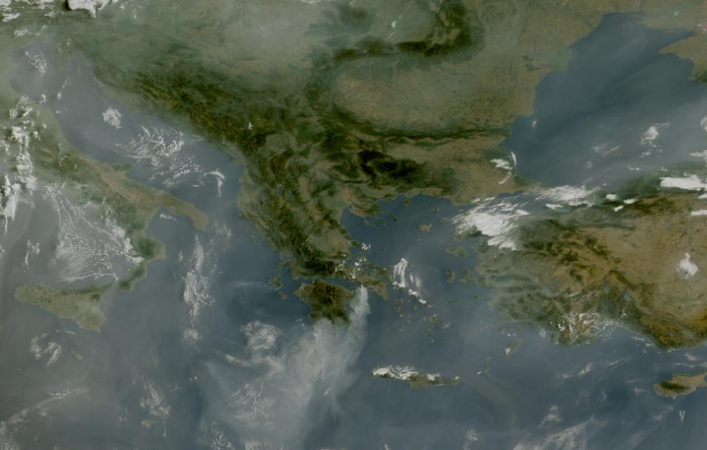 Τελευταία δορυφορική εικόνα νεφοκάλυψης