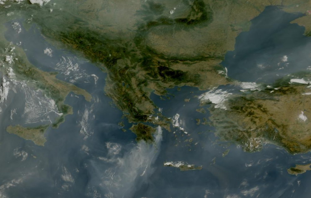 Τελευταία δορυφορική εικόνα νεφοκάλυψης