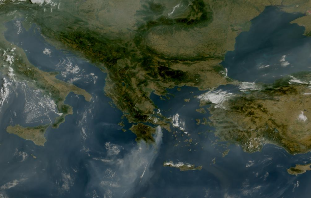 Τελευταία δορυφορική εικόνα νεφοκάλυψης