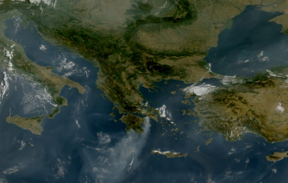 Τελευταία δορυφορική εικόνα νεφοκάλυψης