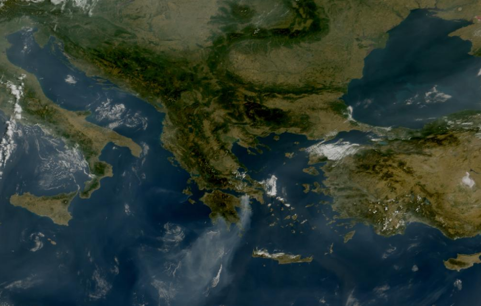 Τελευταία δορυφορική εικόνα νεφοκάλυψης