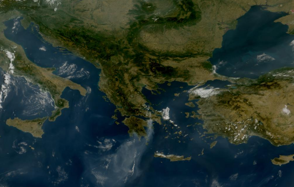 Τελευταία δορυφορική εικόνα νεφοκάλυψης