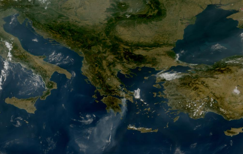 Τελευταία δορυφορική εικόνα νεφοκάλυψης