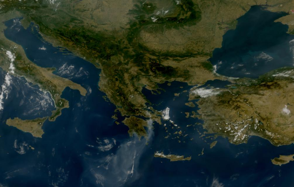 Τελευταία δορυφορική εικόνα νεφοκάλυψης