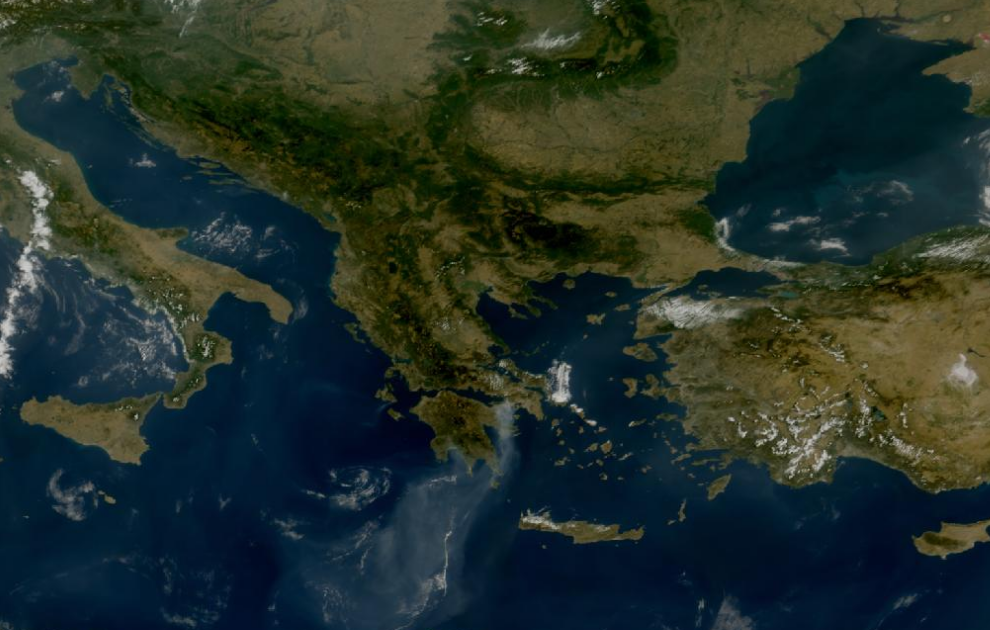 Τελευταία δορυφορική εικόνα νεφοκάλυψης