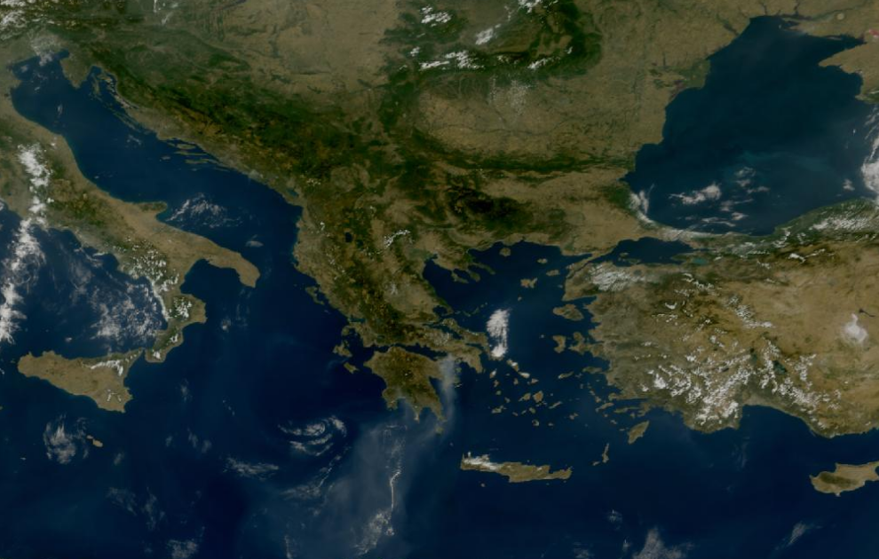 Τελευταία δορυφορική εικόνα νεφοκάλυψης