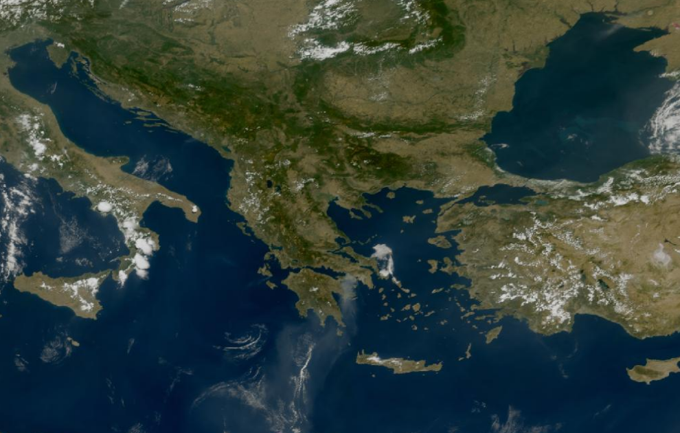 Τελευταία δορυφορική εικόνα νεφοκάλυψης