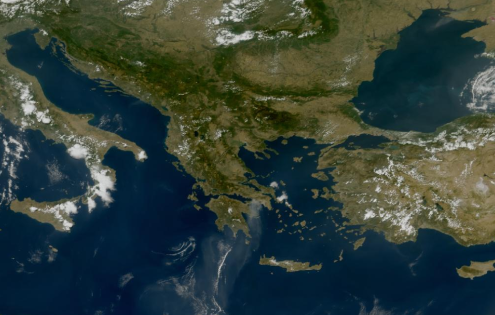Τελευταία δορυφορική εικόνα νεφοκάλυψης