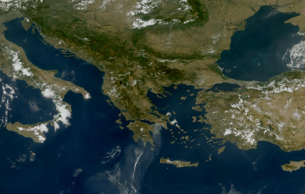 Τελευταία δορυφορική εικόνα νεφοκάλυψης