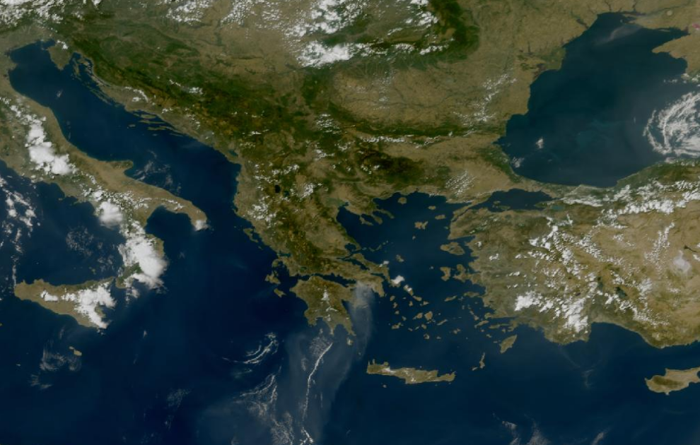 Τελευταία δορυφορική εικόνα νεφοκάλυψης