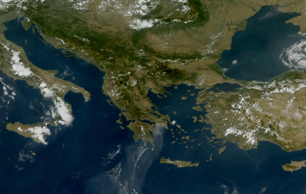 Τελευταία δορυφορική εικόνα νεφοκάλυψης